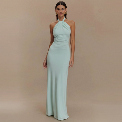 Slinky Halter Maxi Dress