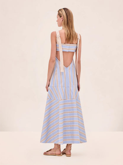 Riviera Stripe Midi Dress